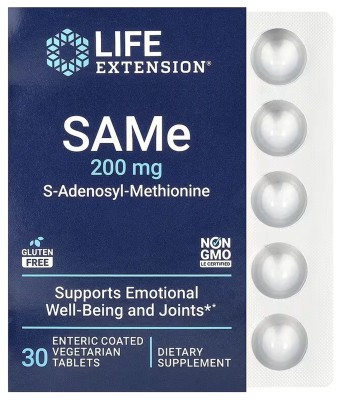 SAMe 200mg - 30 enteric-coated vegetarian tabs