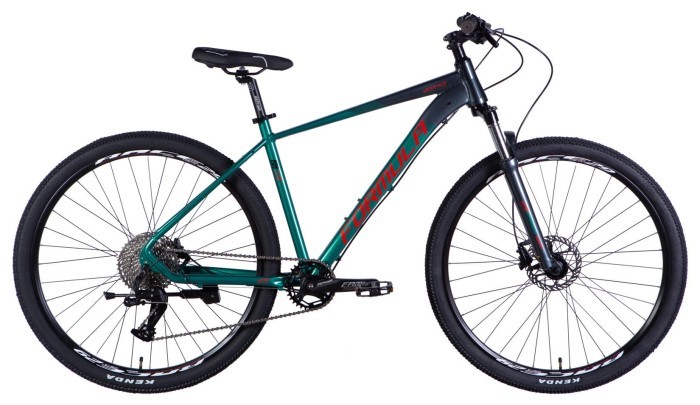 Велосипед AL 29" Formula ZEPHYR 1.0 HDD рама-19" темно-серебристый с зеленым 2026