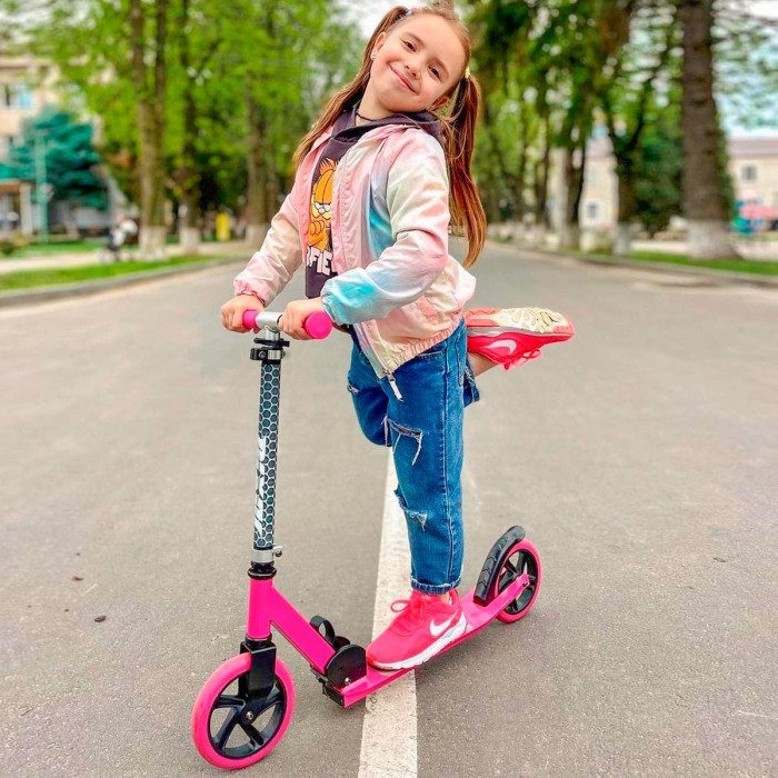 Скутер серії - PRO-FASHION 180 (алюмін., 2 колеса, вантаж. до 100 kg, рожевий), укр, укр