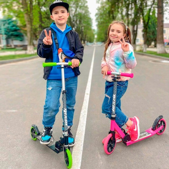 Скутер серії - PRO-FASHION 180 (алюмін., 2 колеса, вантаж. до 100 kg, рожевий), укр, укр