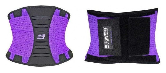 Пояс-корсет для підтримки спини Power System PS-6031 Waist Shaper Purple L/XL
