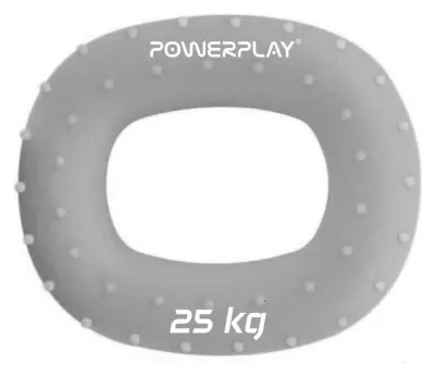 Эспандер кистевой силиконовый PowerPlay PP-4337 Hand Grip Large 25 кг. Серый