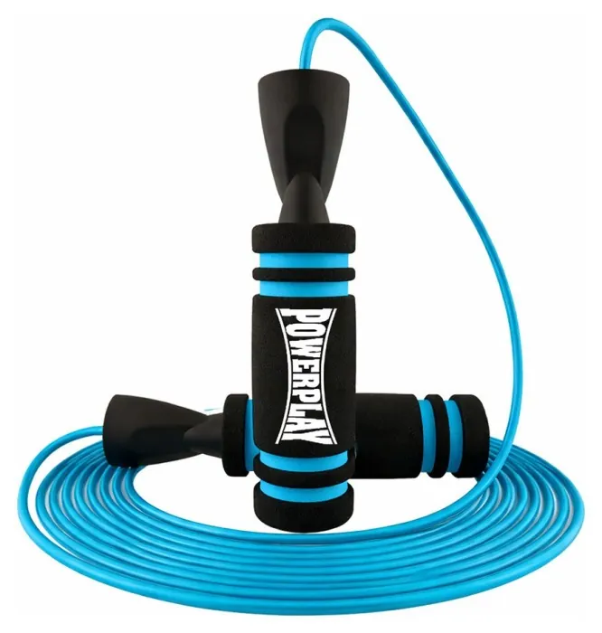 Скакалка швидкісна PowerPlay 4213 Jump Rope Чорно/Синя 3м.