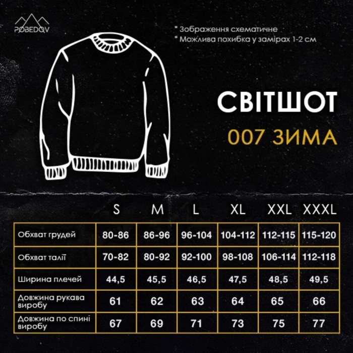 Свитшот мужской однотонный песочный Pobedov 007 ЗИМА