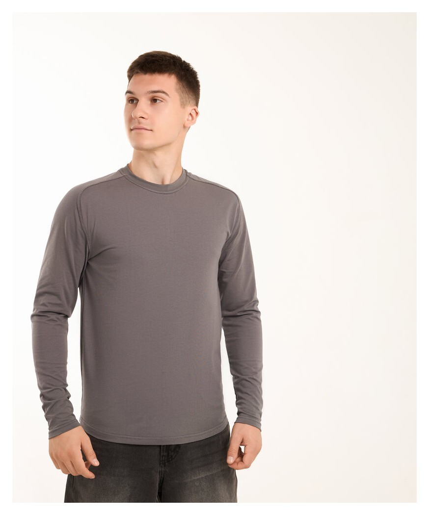 Темно-серый мужской лонгсов Pobedov Dune. Темная серая мужская кофта весна/осень