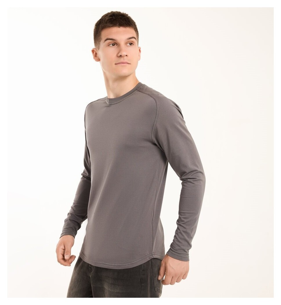 Темно-серый мужской лонгсов Pobedov Dune. Темная серая мужская кофта весна/осень