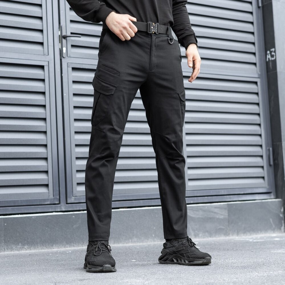 Чоловічі тактичні штани чорні L Pobedov Tactical V2