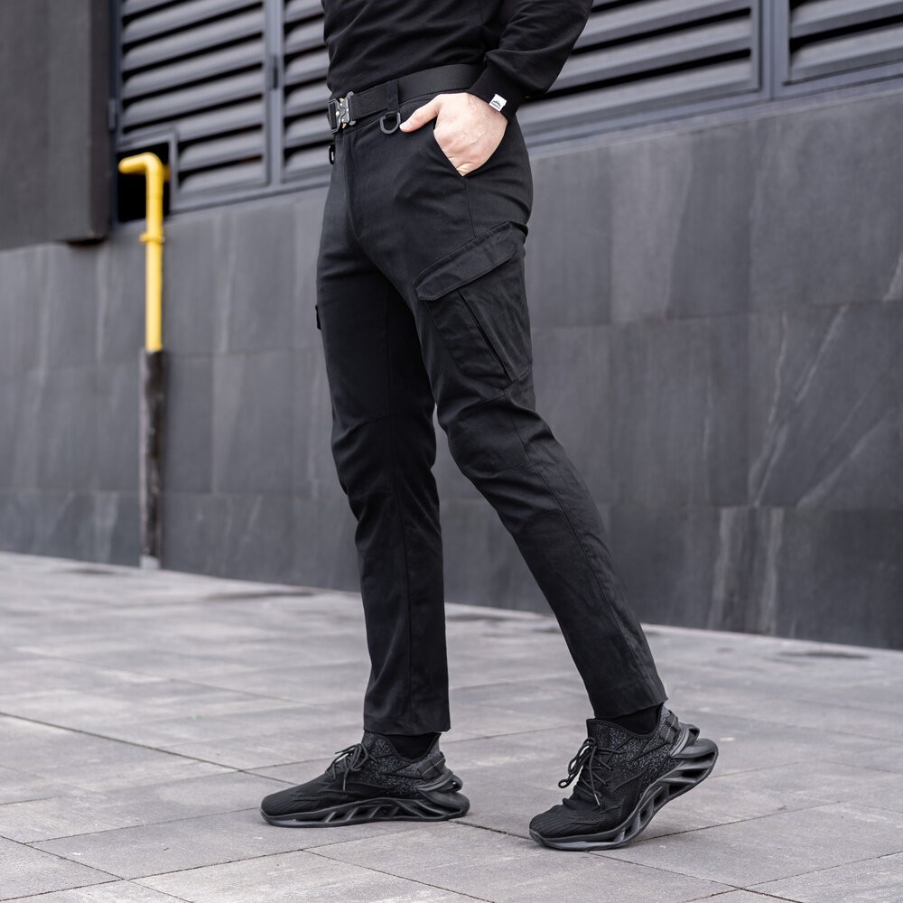 Чоловічі тактичні штани чорні L Pobedov Tactical V2