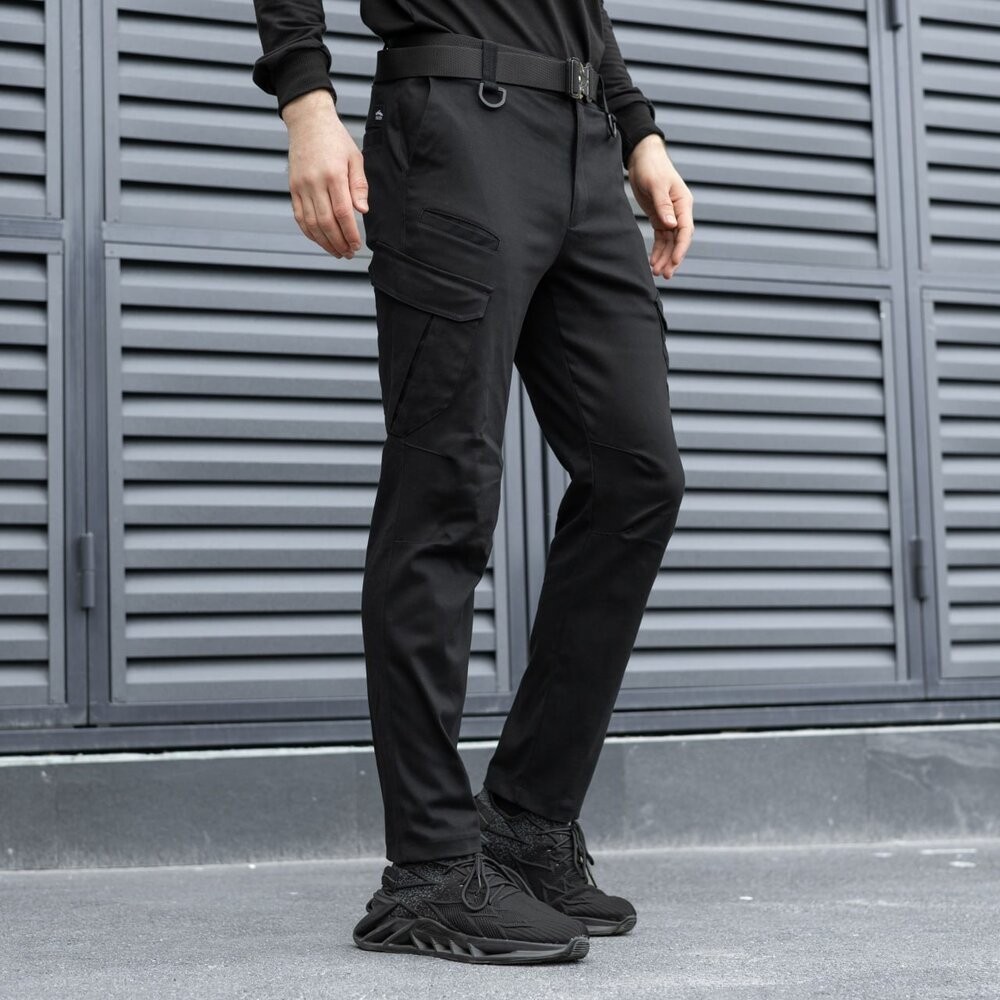 Чоловічі тактичні штани чорні L Pobedov Tactical V2, укр, укр