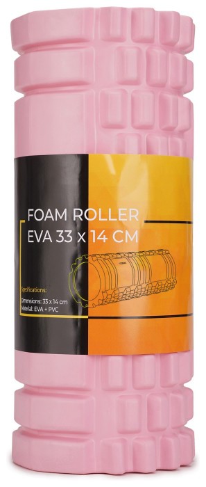 Масажний ролик Cornix EVA 33 x 14 см (валик, роллер) XR-0036 Light Pink
