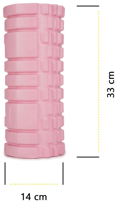 Масажний ролик Cornix EVA 33 x 14 см (валик, роллер) XR-0036 Light Pink