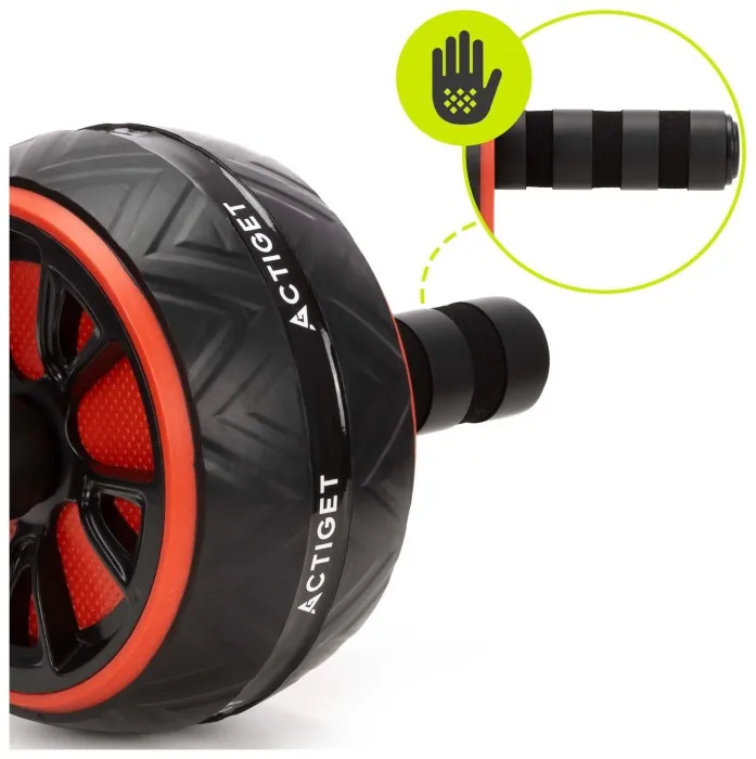 Ролик (гімнастичне колесо) для преса Actiget Ab Wheel ACT0111 Black/Red