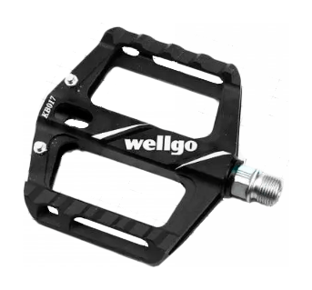 Педали ROU BMX 9/16" KB017DU (109x105x22mm) со съемными шипами, алюминиевые (СNС 6061), черные