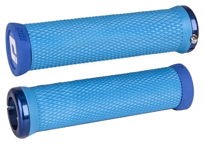 Грипси ODI Elite Motion, V2.1 Lock-On, Cyan Blue w/Black Clamp, сині із синіми замками, укр, укр