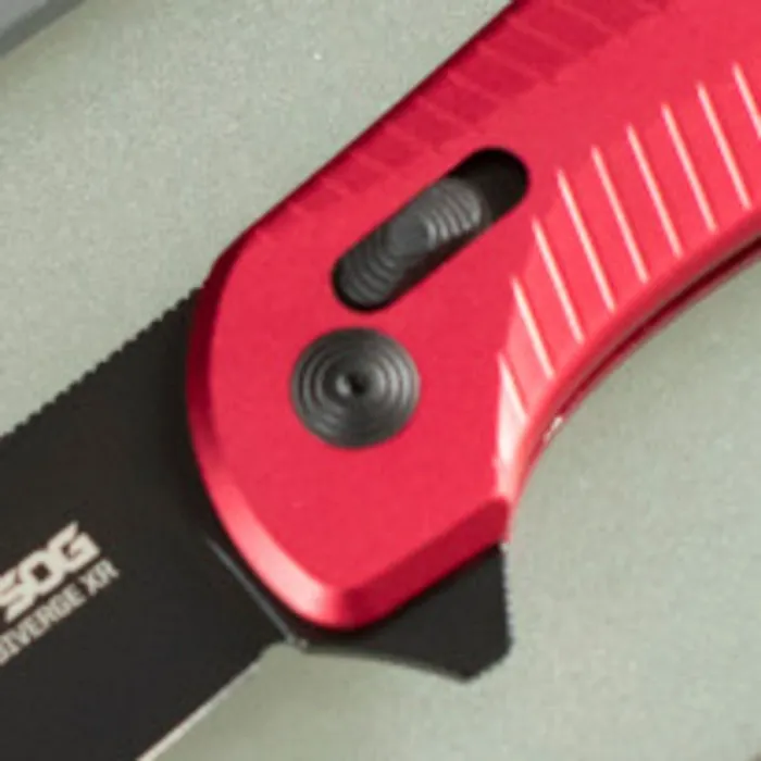 Ніж складаний SOG Diverge XR Drop Point, Dark Red/Black