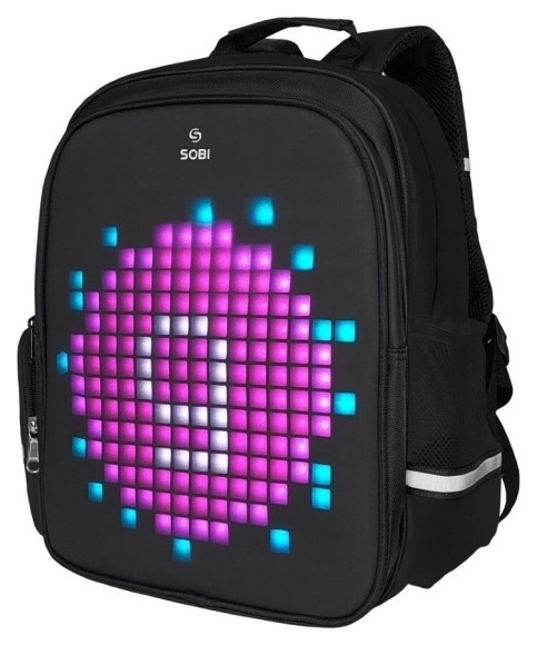 Рюкзак Sobi Pixel Kids SB9701 Black із LED екраном, укр