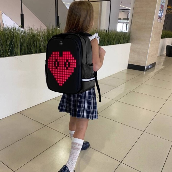 Рюкзак Sobi Pixel Kids SB9701 Black із LED екраном, укр, укр