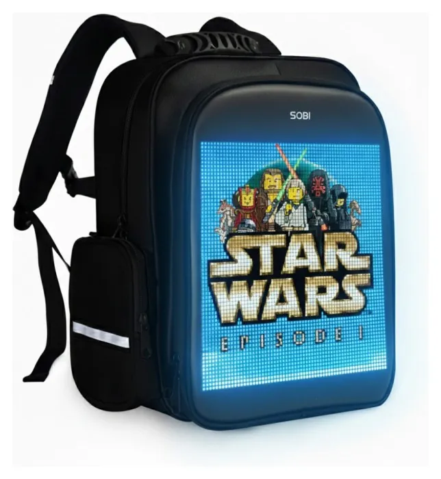 Рюкзак Sobi Pixel Kids SB9701 Black с LED экраном