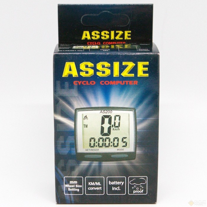 Велокомпютер SKS AS-200, 11-функцій, провідний, чорний