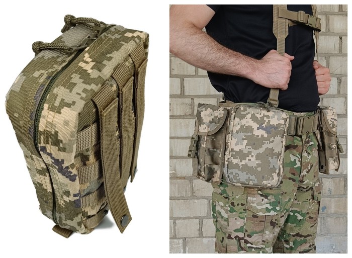 Підсумок аптечка тактична MOLLE піксель ЗСУ MM-14 для РПС, разгрузки або жилету