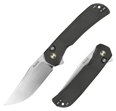 Ніж складаний туристичний Ruike P192-AK, (9.1 см) 14C28N / алюмінієвий сплав 6063, сірий