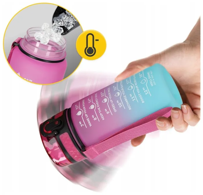 Бутылка для воды спортивная 4FIZJO 500 мл Pink/Sky Blue (P-5905973400749)