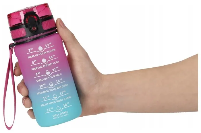Бутылка для воды спортивная 4FIZJO 500 мл Pink/Sky Blue (P-5905973400749)