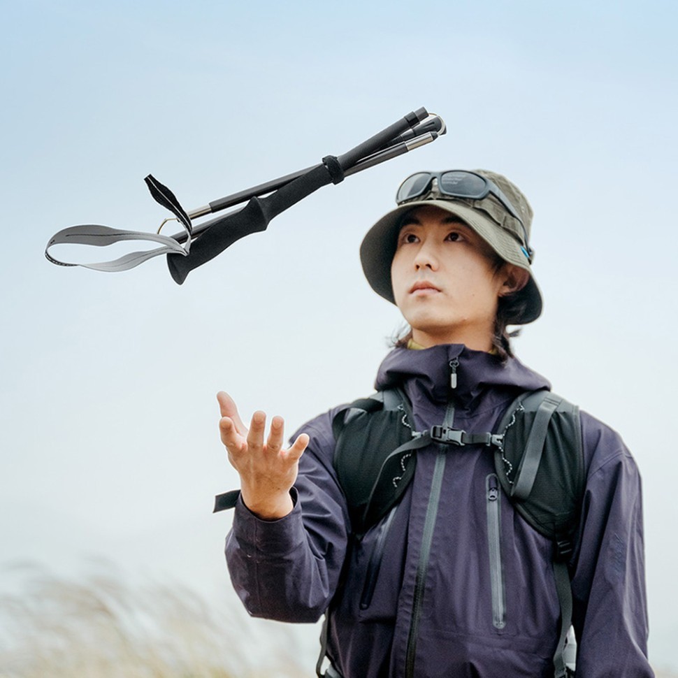 Трекінгова палиця Naturehike CNK2450DS017, 120 см, сіра, укр, укр