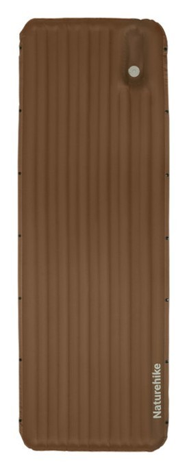 Матрац туристичний надувний одномісний  Naturehike CNK2450WS035, 198х68х9.5 см, коричневий із вбудованою помпою для надування, укр, укр