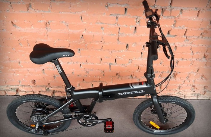 Велосипед електричний 20" Kristall F20 250W складаний Black-Grey