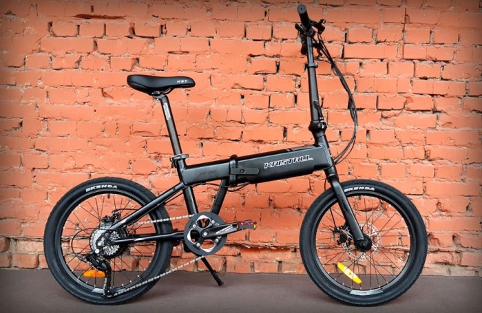 Велосипед електричний 20" Kristall F20 250W складаний Black-Grey