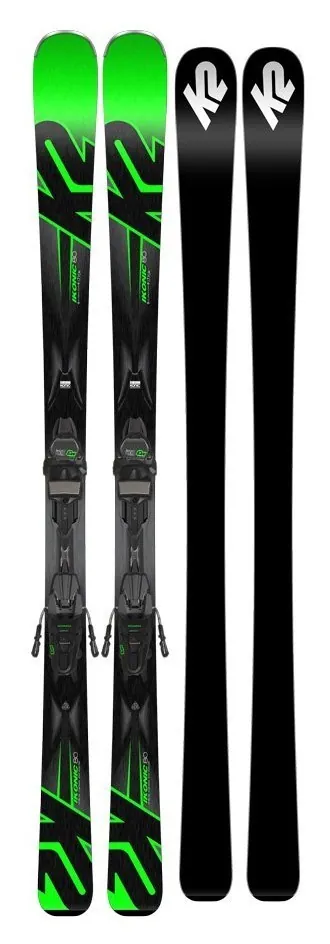 Лижі гірські (комплект) K2 IKONIC 80+M3 11 TCX LIGHT 170см Black/green (10B0007.140.1+10B1006.140.1) (177 см black/green)