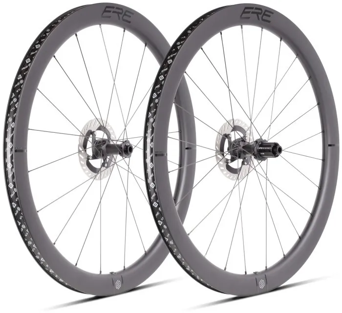 Колесо пров. + задн. 28" ERE EXPLORATOR CCR45 CARBON, Road, 100x12/142x12, CL, HG11, tubeless, чорний сатин