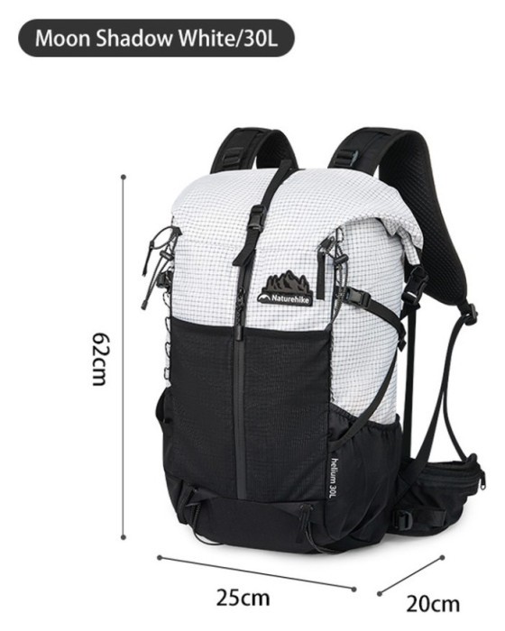 Рюкзак туристичний Naturehike Helium CNK2300016, 30+5 л, білий