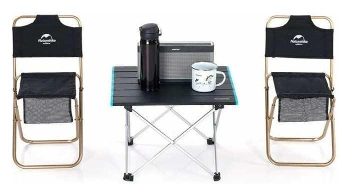 Cтол раскладной Naturehike NH19Z008-Z, алюминий, Размер L, черный