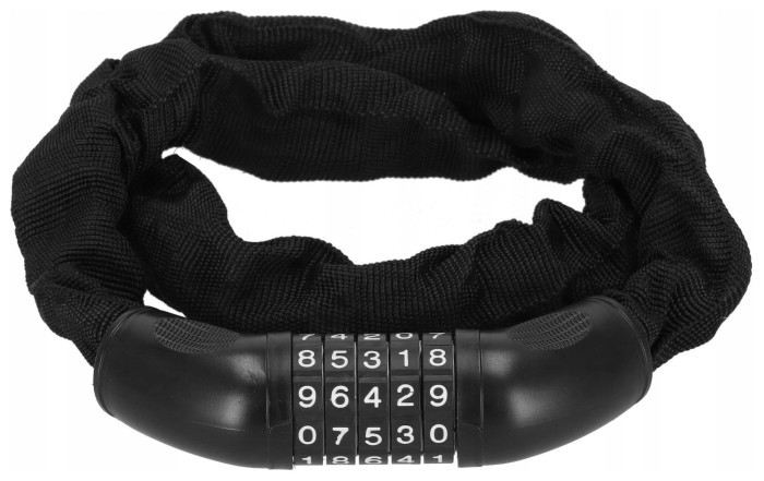 Велосипедний замок Springos ланцюг 90 см на код BA0028 Black