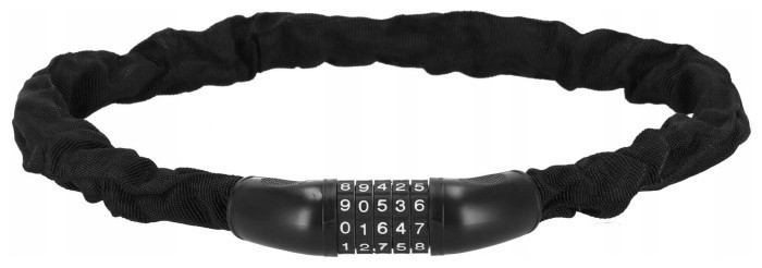 Велосипедний замок Springos ланцюг 90 см на код BA0028 Black