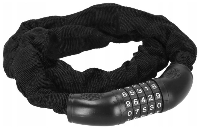 Велосипедний замок Springos ланцюг 90 см на код BA0028 Black