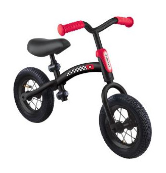 Біговел (самокат) GLOBBER серІЇ GO BIKE AIR, чорно-червоний, до 20кг, 3+, 2 кол.