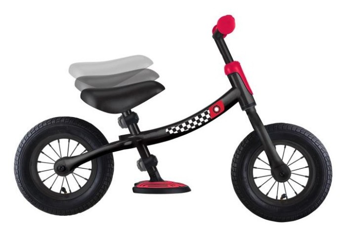 Біговел (самокат) GLOBBER серІЇ GO BIKE AIR, чорно-червоний, до 20кг, 3+, 2 кол., укр, укр