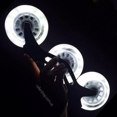 Светящиеся колеса Flying Eagle Lazerwheelz 110 мм белые.