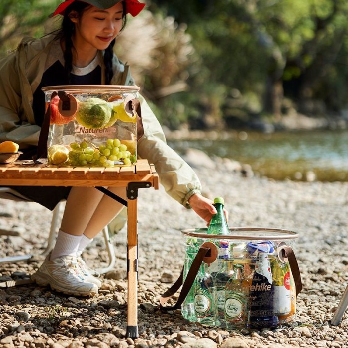 Складаний контейнер для води з ПВХ Naturehike NH20SJ040, 20л, прозорий, укр, укр