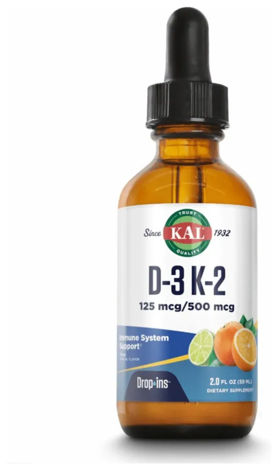 D3 K2 DropIns 125mcg - 2 oz Citrus