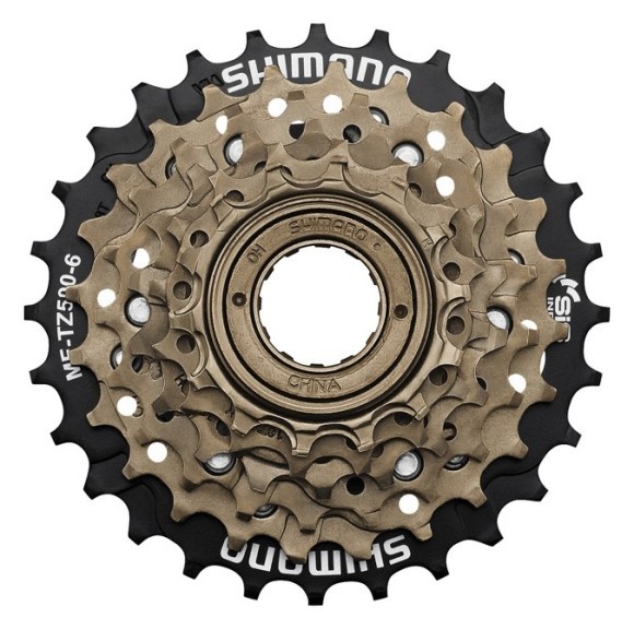 Касета для велосипеда Shimano MF-TZ500 6S 14-28T Black/brown (AMFTZ5006428), укр