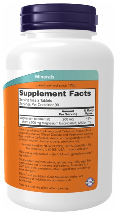 Magnesium Glycinate - 180 tabs