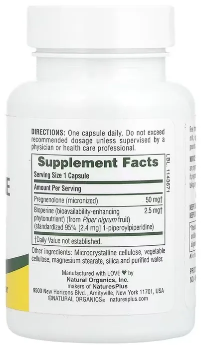 Ultra Pregnenolone with Bioperine - 60 caps