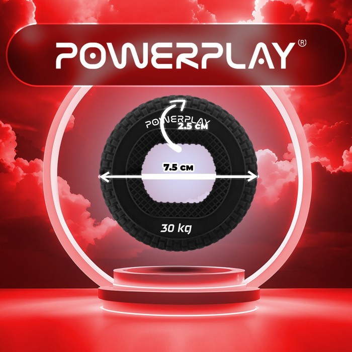 Эспандер кистевой силиконовый PowerPlay PP-4333 Hand Grip Hard 30 кг. Черный