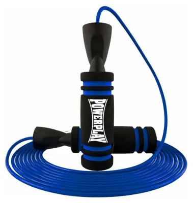 Скакалка швидкісна PowerPlay 4213 Jump Rope Чорно/Темно синя 3м.