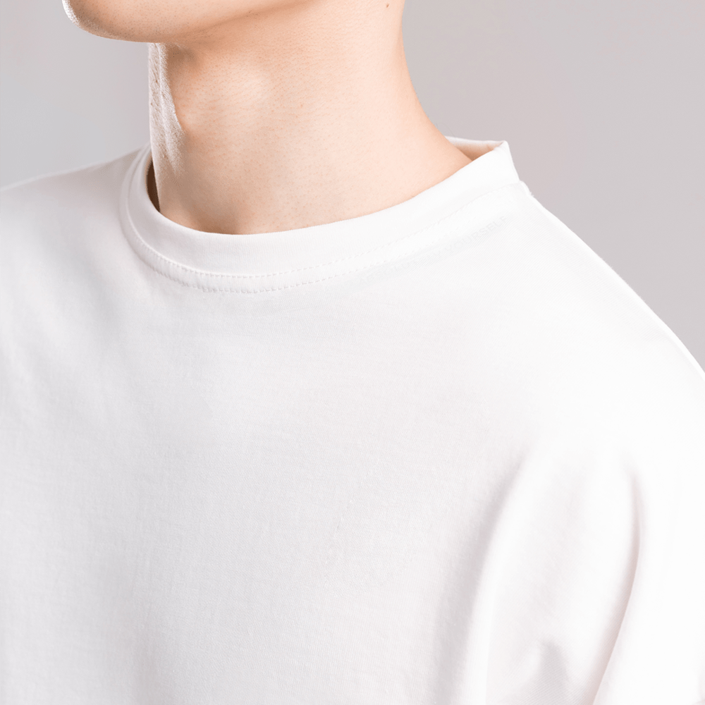 Молочна футболка. Футболка оверсайз чоловіча. Базова футболка Pobedov Nude, укр, укр