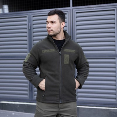 Толстовка флісова Pobedov Voin з липучками Хакі L BLto2 541Lkh